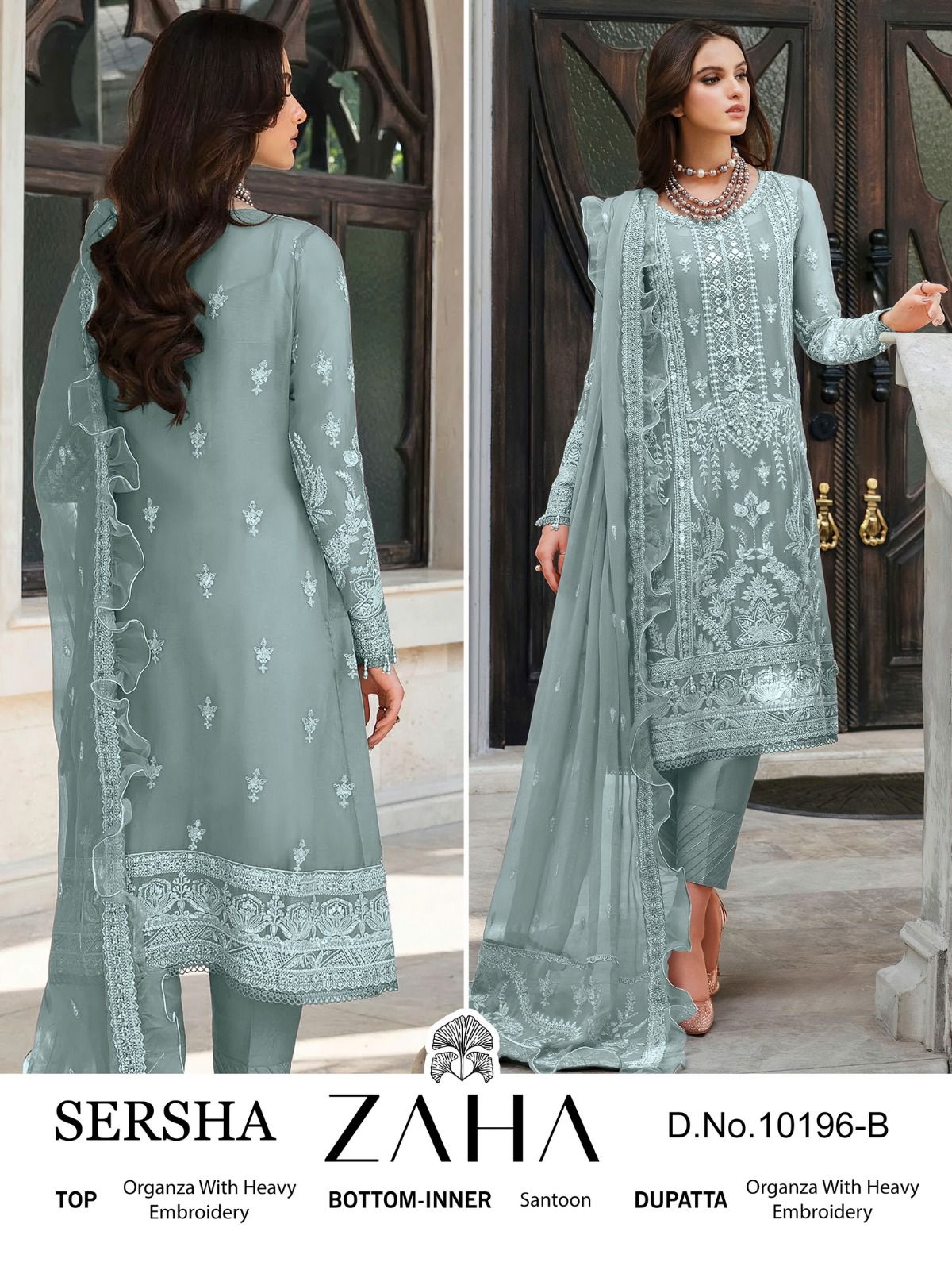 Zaha Sersha Vol 1 Designer Organza Pakistani Suits Catalog